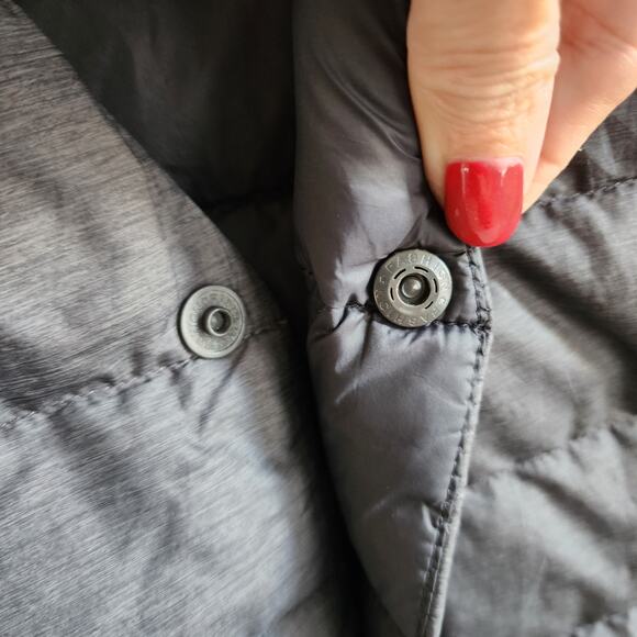 POLHAM Air Plus Down Puffer Vest Men's Large Snap Front Charcoal Gray Packable - Picture 4 of 8